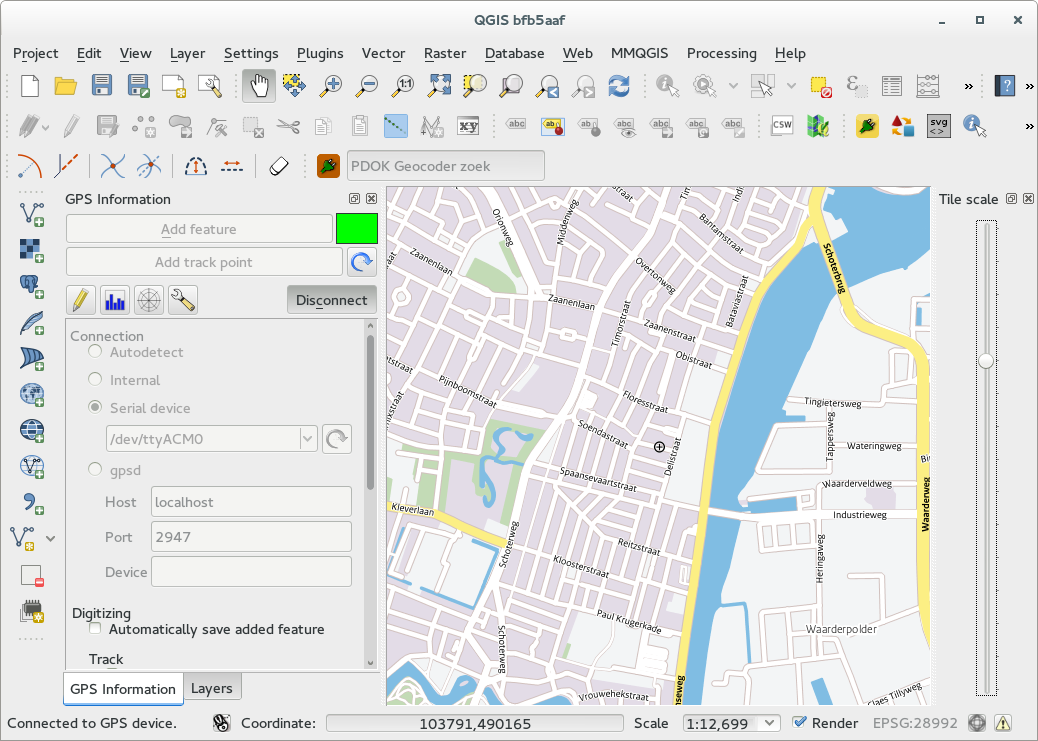 gps connected to /dev/ttyACM0